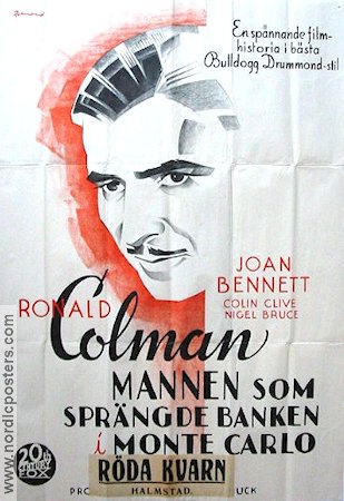 The Man Who Broke the Bank at Monte Carlo 1936 poster Ronald Colman Gambling