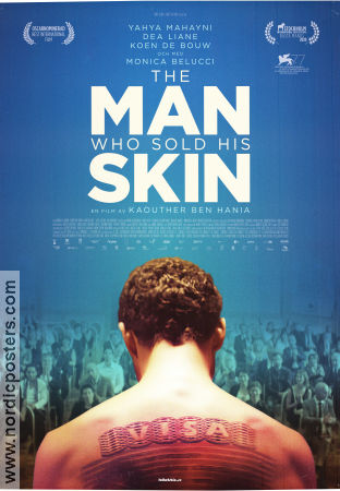 Man Who Sold His Skin 2020 poster Yahya Mahayni Dea Liane Koen De Bouw Kaouther Ben Hania