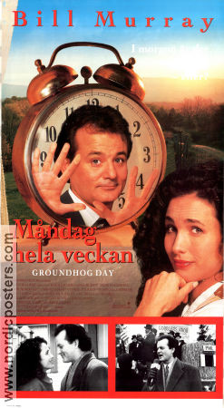 Måndag hela veckan 1993 poster Bill Murray Andie MacDowell Chris Elliott Harold Ramis Klockor