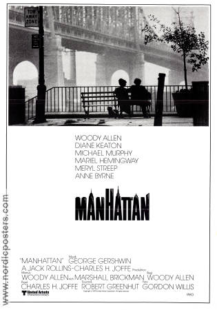 Manhattan 1979 poster Diane Keaton Meryl Streep Woody Allen Broar Romantik