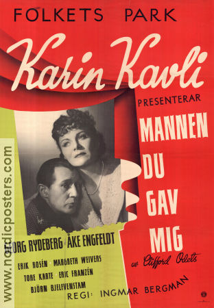 Mannen du gav mig 1951 affisch Karin Kavli Ingmar Bergman