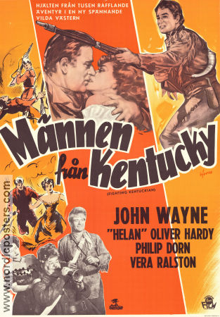 Männen från Kentucky 1949 poster John Wayne Oliver Hardy Vera Ralston Philip Dorn George Waggner