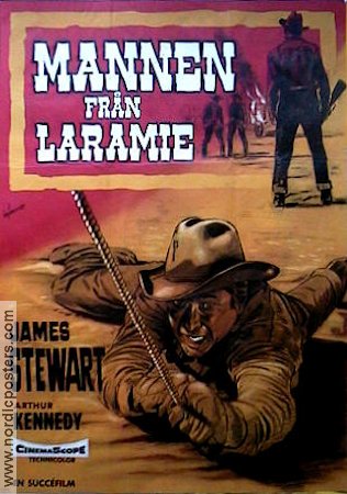 Mannen från Laramie 1955 poster James Stewart Anthony Mann
