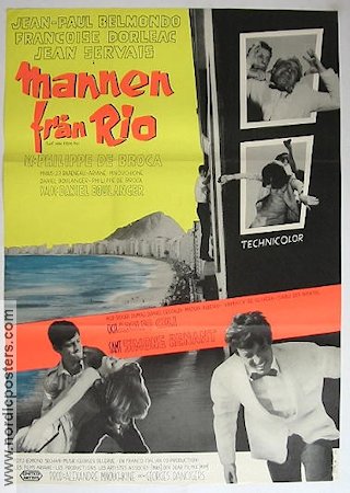 Mannen från Rio 1964 poster Jean-Paul Belmondo Agenter
