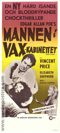 Mannen i vaxkabinettet 1964 poster Vincent Price Elizabeth Shepherd John Westbrook Roger Corman