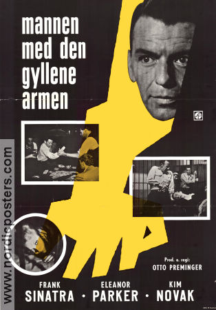 Mannen med den gyllene armen 1956 poster Frank Sinatra Kim Novak Eleanor Parker Otto Preminger