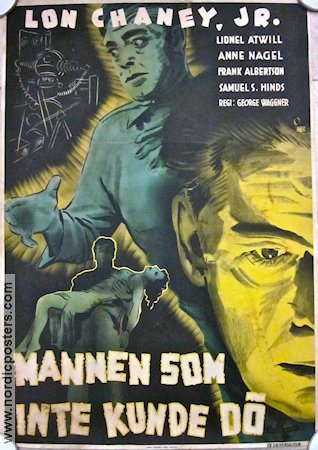 Mannen som inte kunde dö 1941 poster Lon Chaney Jr George Waggner