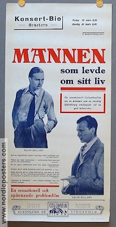 Mannen som levde om sitt liv 1937 poster Ralph Bellamy