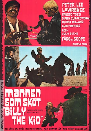 Mannen som sköt Billy the Kid 1967 poster Peter Lee Lawrence Julio Buchs