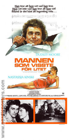 Mannen som visste för lite 1984 poster Dudley Moore Nastassja Kinski Armand Assante Howard Zieff Damer