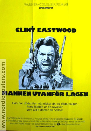 Mannen utanför lagen 1976 poster Sondra Locke Clint Eastwood