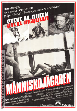 Människojägaren 1980 poster Steve McQueen Eli Wallach Buzz Kulik