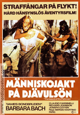 Människojakt på djävulsön 1979 poster Barbara Bach Claudio Cassinelli Richard Johnson Sergio Martino