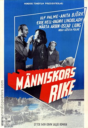 Människors rike 1949 poster Ulf Palme Anita Björk Text: Sven Edvin Salje