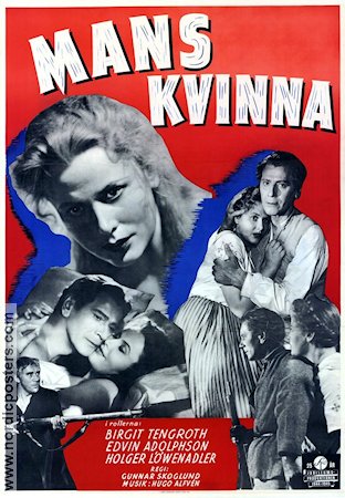 Mans kvinna 1945 poster Gunnar Skoglund Text: Vilhelm Moberg