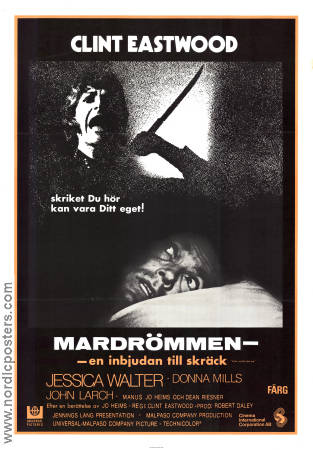 Mardrömmen 1971 poster Clint Eastwood Jessica Walter