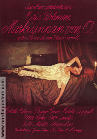 Markisinnan von O 1976 poster Edith Clever Bruno Ganz Edda Seippel Eric Rohmer