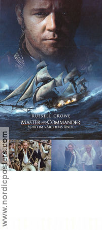 Master and Commander 2003 poster Russell Crowe Paul Bettany Billy Boyd Peter Weir Skepp och båtar