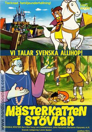 Mästerkatten i stövlar 1969 poster Susumu Ishikawa Kimio Yabuki Animerat Filmbolag: Toei Animation