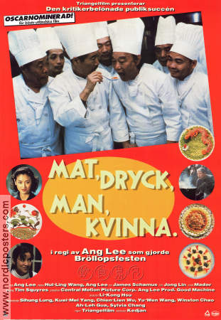 Mat dryck man kvinna 1994 poster Sihung Lung Yu-Wen Wang Ang Lee Filmen från: Taiwan Asien Mat och dryck