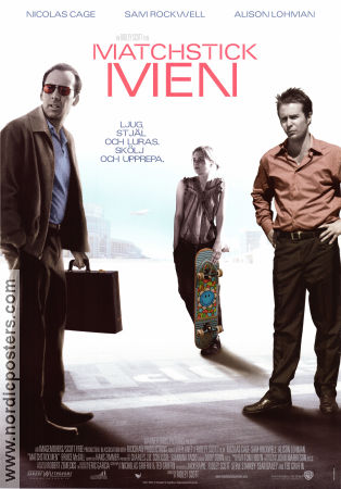 Matchstick Men 2003 poster Nicolas Cage Sam Rockwell Alison Lohman Ridley Scott