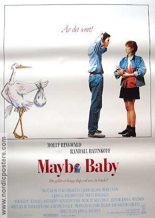 Maybe Baby 1988 poster Molly Ringwald Randall Batinkoff Kenneth Mars John G Avildsen Barn