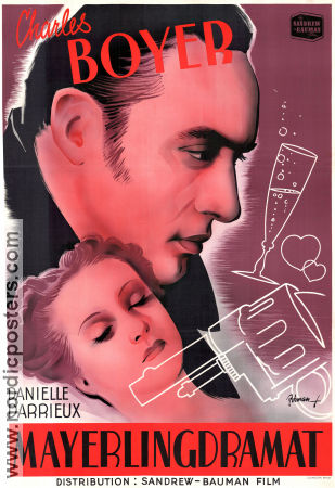 Mayerlingdramat 1936 poster Charles Boyer Danielle Darrieux Anatole Litvak Eric Rohman art