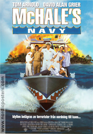 McHale´s Navy 1997 poster Tom Arnold Dean Stockwell Ernest Borgnine Bryan Spicer Skepp och båtar