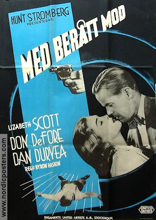 Med berått mod 1949 poster Lizabeth Scott Dan Duryea