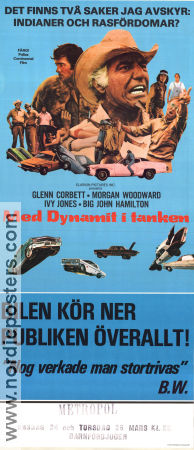 Med dynamit i tanken 1974 poster Glenn Corbett Morgan Woodward Robert J Emery Bilar och racing