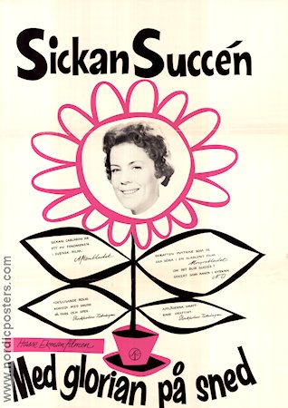 Med glorian på sned 1957 poster Sickan Carlsson Hasse Ekman Blommor och växter