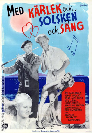 Med kärlek och solsken och sång 1948 poster Åke Söderblom Bengt Logardt Anne-Marie Aaröe Per Grunvall Strand