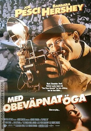 Med obeväpnat öga 1992 poster Joe Pesci Barbara Hershey Richard Riehle Howard Franklin