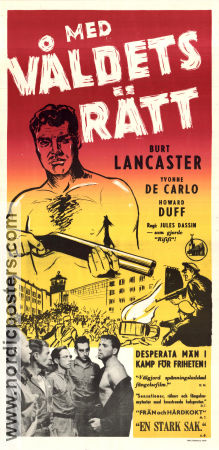Med våldets rätt 1947 poster Burt Lancaster Hume Cronyn Jules Dassin Film Noir