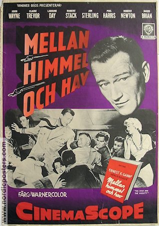 Mellan himmel och hav 1954 poster John Wayne Claire Trevor