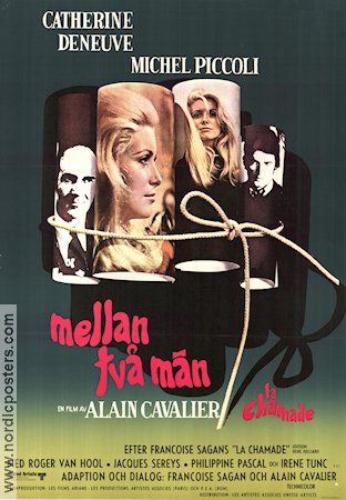 Mellan två män 1968 poster Catherine Deneuve Michel Piccoli Alain Cavalier