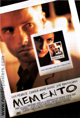 Memento 2000 poster Guy Pearce Carrie-Anne Moss Joe Pantoliano Christopher Nolan