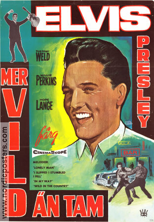 Mer vild än tam 1961 poster Elvis Presley Hope Lange Tuesday Weld Philip Dunne Affischkonstnär: Walter Bjorne