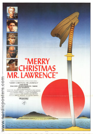 Merry Christmas Mr Lawrence 1983 poster David Bowie Tom Conti Ryuichi Sakamoto Nagisa Oshima Asien Kändisar Helger Filmen från: Japan