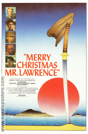 Merry Christmas Mr Lawrence 1983 poster David Bowie Tom Conti Nagisa Oshima Asien Kändisar Helger Filmen från: Japan