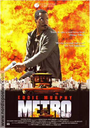 Metro 1997 poster Eddie Murphy Michael Rapaport Michael Wincott Thomas Carter Vapen Poliser