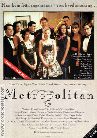 Metropolitan 1990 poster Carolyn Farina Whit Stillman