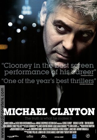 Michael Clayton 2007 poster George Clooney Tilda Swinton Tom Wilkinson Sydney Pollack Tony Gilroy