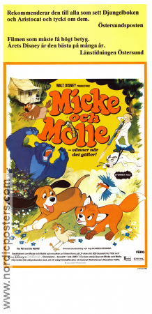 Micke och Molle 1981 poster Mickey Rooney Ted Berman Animerat Hundar