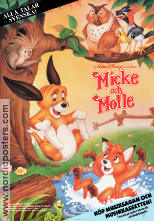Micke och Molle 1981 poster Mickey Rooney Ted Berman Animerat Hundar
