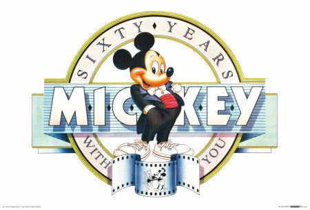 Mickey Mouse Sixty Years 1988 affisch Mickey Mouse