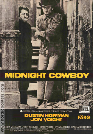 Midnight Cowboy 1969 poster Dustin Hoffman Jon Voight Sylvia Miles John Schlesinger