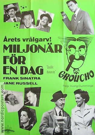 Miljonär för en dag 1951 poster Frank Sinatra Groucho Marx