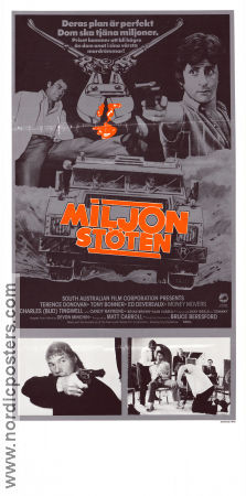 Miljonstöten 1978 poster Terence Donovan Tony Bonner Bruce Beresford Filmen från: Australia