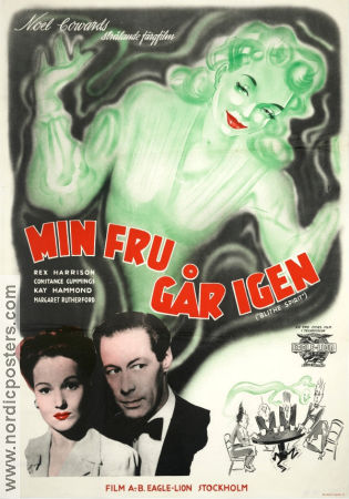 Min fru går igen 1945 poster Noel Coward Rex Harrison Constance Cummings David Lean